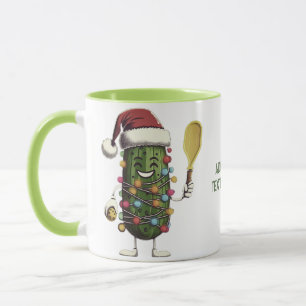 Grappige Pickle Santa Pickleballer Sportieve Cadea Mok