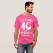 Grappige Pickleball 40e verjaardag 40 jaar oude li T-shirt (Voorkant volledig)