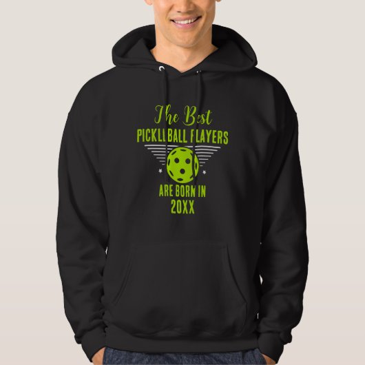 Grappige Pickleball Aangepaste Naam Verjaardag Geb Hoodie (Voorkant)