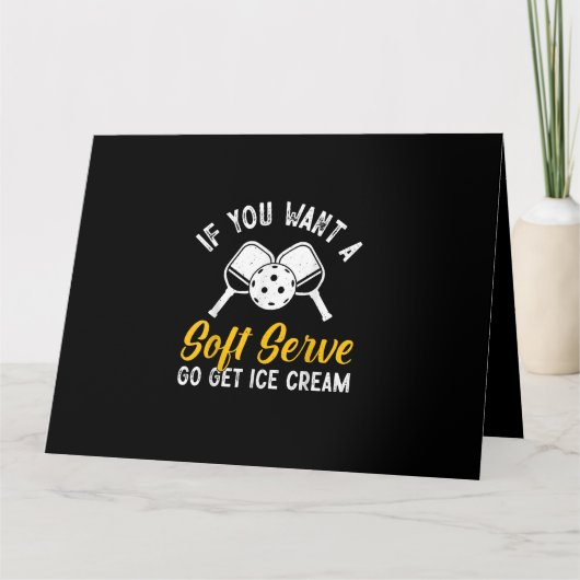 Grappige pickleball als je een zachte server wilt kaart (Voorkant)