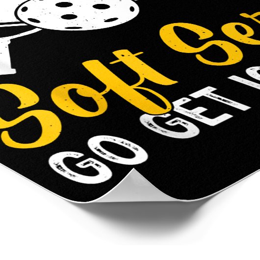 Grappige pickleball als je een zachte server wilt  poster (Hoek)