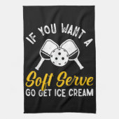 Grappige pickleball als je een zachte server wilt theedoek (Verticaal)