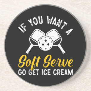 Grappige pickleball als je een zachte server wilt  zandsteen onderzetter