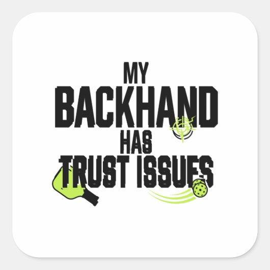 Grappige Pickleball Backhand Sticker (Voorkant)