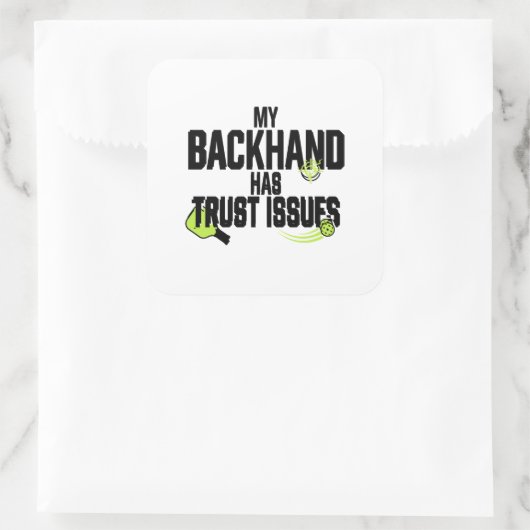 Grappige Pickleball Backhand Sticker (Tas)