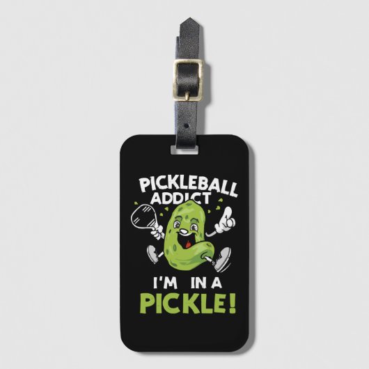 Grappige-Pickleball Bagagelabel (Voorkant (verticaal))