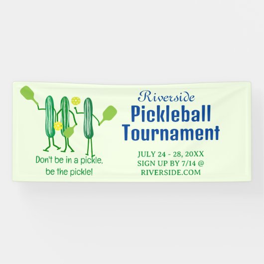 Grappige Pickleball Banner (Horizontaal)