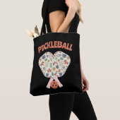 Grappige Pickleball – Bloemen Paddle Tote Bag (Dichtbij)