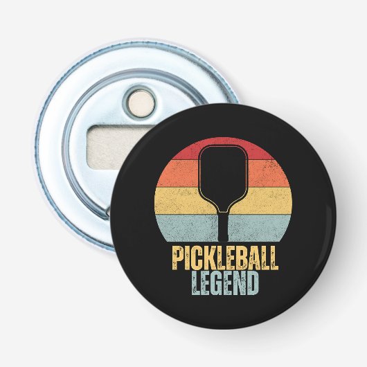 Grappige Pickleball Button Flesopener (Voorkant)