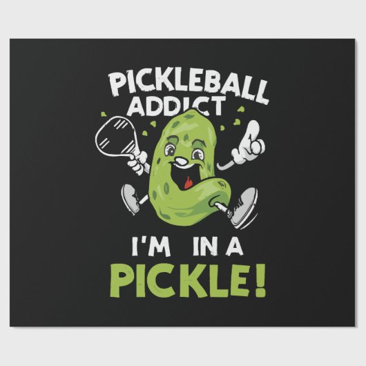 Grappige-Pickleball Cadeaupapier (Vlak)
