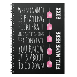 Grappige Pickleball Cadeaus Voor Haar Tiener Meisj Notitieboek