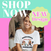 Grappige Pickleball Cartoon Koppel Tri-Blend Shirt