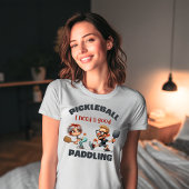 Grappige Pickleball Cartoon Koppel Tri-Blend Shirt