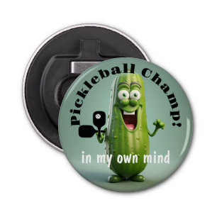 Grappige Pickleball Champ flesopener Button Flesopener