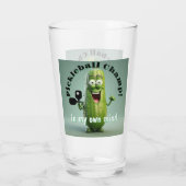 Grappige Pickleball Champ Glass Tumbler (Achterkant)