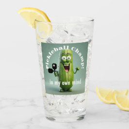 Grappige Pickleball Champ Glass Tumbler