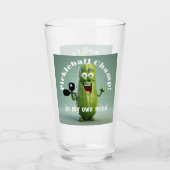 Grappige Pickleball Champ Glass Tumbler (Voorkant)