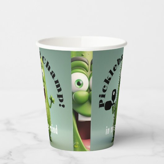 Grappige Pickleball Champ Paper cup Papieren Bekers (Links)