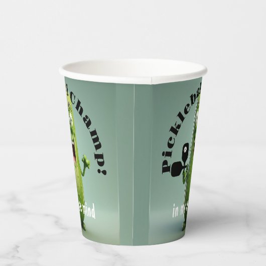 Grappige Pickleball Champ Paper cup Papieren Bekers (Rechts)