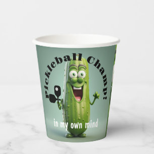 Grappige Pickleball Champ Paper cup Papieren Bekers