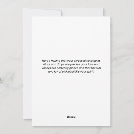 Grappige Pickleball Christmas Dog Uw aangepaste te Feestdagenkaart (Achterkant)