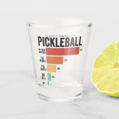Grappige Pickleball Dink Sport Waarom ik Picklebal Shot Glas (Voorkant)