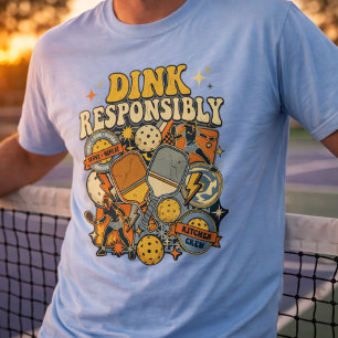 Grappige Pickleball Dink Verantwoord Paddle Speler T-shirt