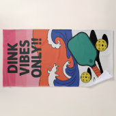 Grappige Pickleball Dink Vibes Only! Strandlaken (Voorkant)