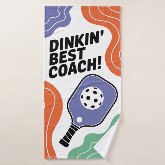 Grappige Pickleball Dinkin' Beste coach Sport Badhanddoek (Badhanddoek)