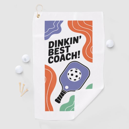 Grappige Pickleball Dinkin' Beste coach Sport Golfhanddoek (Insitu)