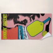 Grappige Pickleball Dinkin' Queen! Strandlaken (Voorkant)