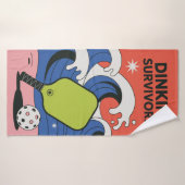Grappige Pickleball DINKIN’ SURVIVOR!! sporthanddo Badhanddoek (Badhanddoek)