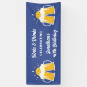 Grappige Pickleball Drankjes & Drinken Bier gepers Spandoek (Verticaal)