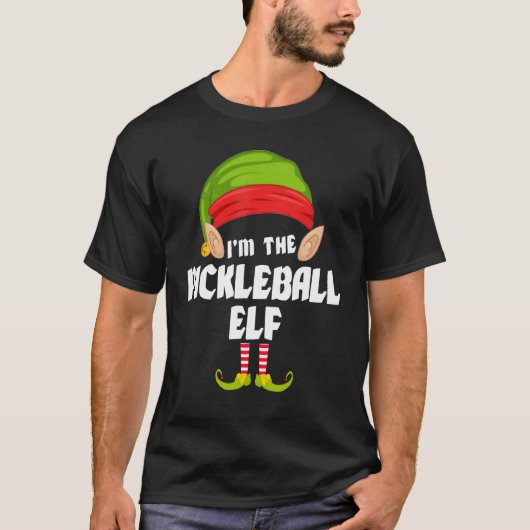 Grappige Pickleball Elf Matching Family Group PJ C T-shirt (Voorkant)