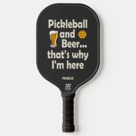 Grappige pickleball en bier, daarom ben ik hier paddle