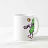 Grappige Pickleball en Cool Cucumber: Speelse Padd Koffiemok (Voorkant rechts)