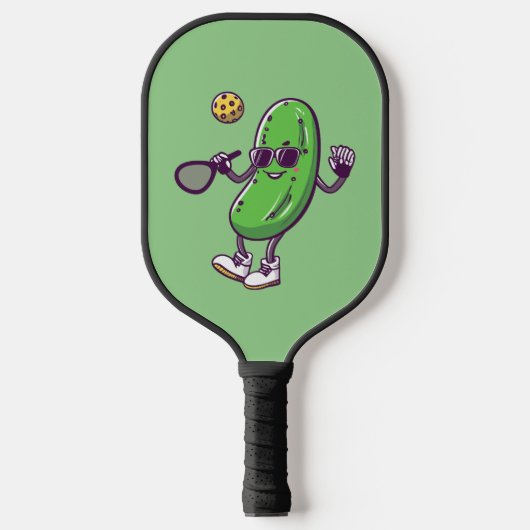 Grappige Pickleball en Cool Cucumber: Speelse Padd Pickleball Paddle (Voorkant)
