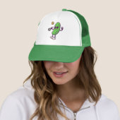 Grappige Pickleball en Cool Cucumber: Speelse Padd Trucker Pet (In situ)