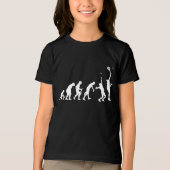 Grappige Pickleball Evolutie Silhouet Tri-Blend Shirt (Voorkant)