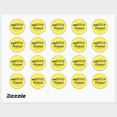 Grappige Pickleball Evolution gepersonaliseerd Ronde Sticker (Vel)