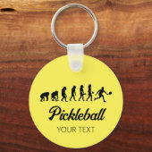 Grappige Pickleball Evolution gepersonaliseerd Sleutelhanger (Achterkant)