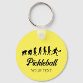 Grappige Pickleball Evolution gepersonaliseerd Sleutelhanger (Achterkant)
