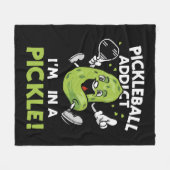 Grappige-Pickleball Fleece Deken (Voorkant (Horizontaal))