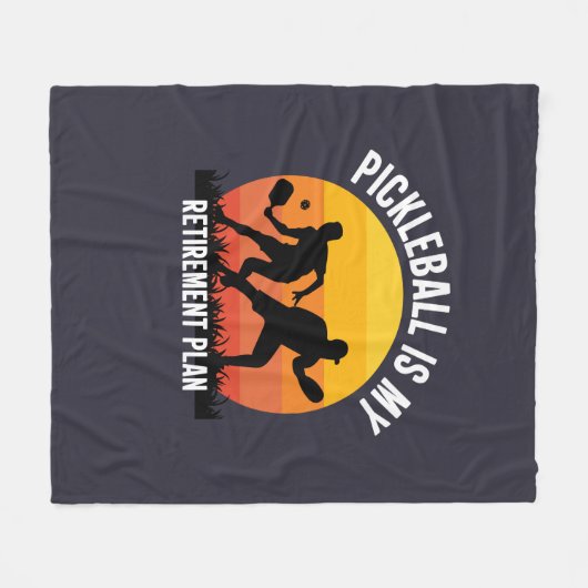 grappige pickleball Fleece Deken (Voorkant (Horizontaal))