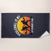 grappige pickleball Fleece Deken Strandlaken (Voorkant)