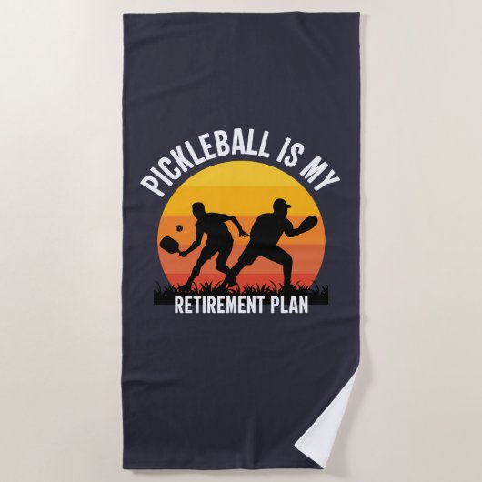 grappige pickleball Fleece Deken Strandlaken (Voorkant)