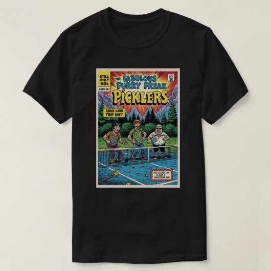 Grappige Pickleball Fluffy Freak Picklers Paddle T-shirt (Design voorkant)