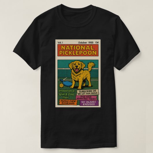 Grappige Pickleball-hond Quotes Pickleball-paddle T-shirt (Design voorkant)