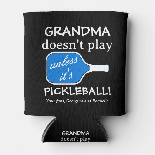 Grappige Pickleball Humor Fun Oma Schattigee Typog Blikjeskoeler (Voorkant)
