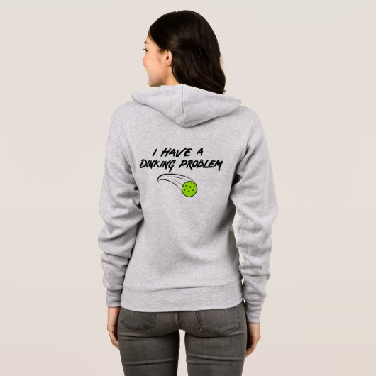 Grappige pickleball Humor | Ik heb een drankproble Hoodie (Achterkant volledig)
